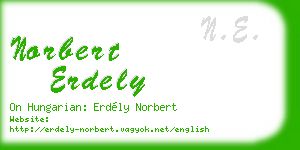 norbert erdely business card