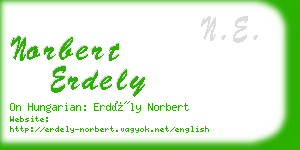 norbert erdely business card